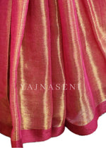 Load image into Gallery viewer, Tissue x Cotton Saree - Coral
