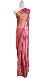 Load image into Gallery viewer, Tissue x Cotton Saree - Coral
