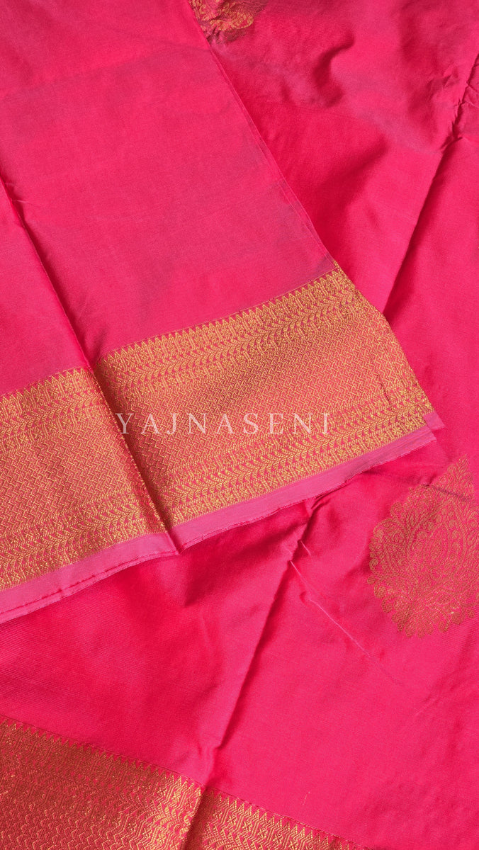 Pallakku Series : Semi Kanchi Silk Saree - Maroon main image 1