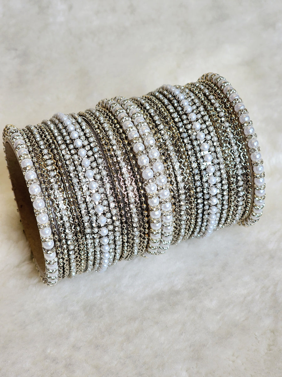 ANJALI bangles set - Silver – Yajnaseni