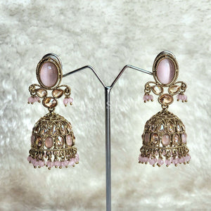 AALIYAH jhumkas (pink)