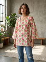 Load image into Gallery viewer, BOTANICAL FUSION [XL/42] - Short Kurti Top
