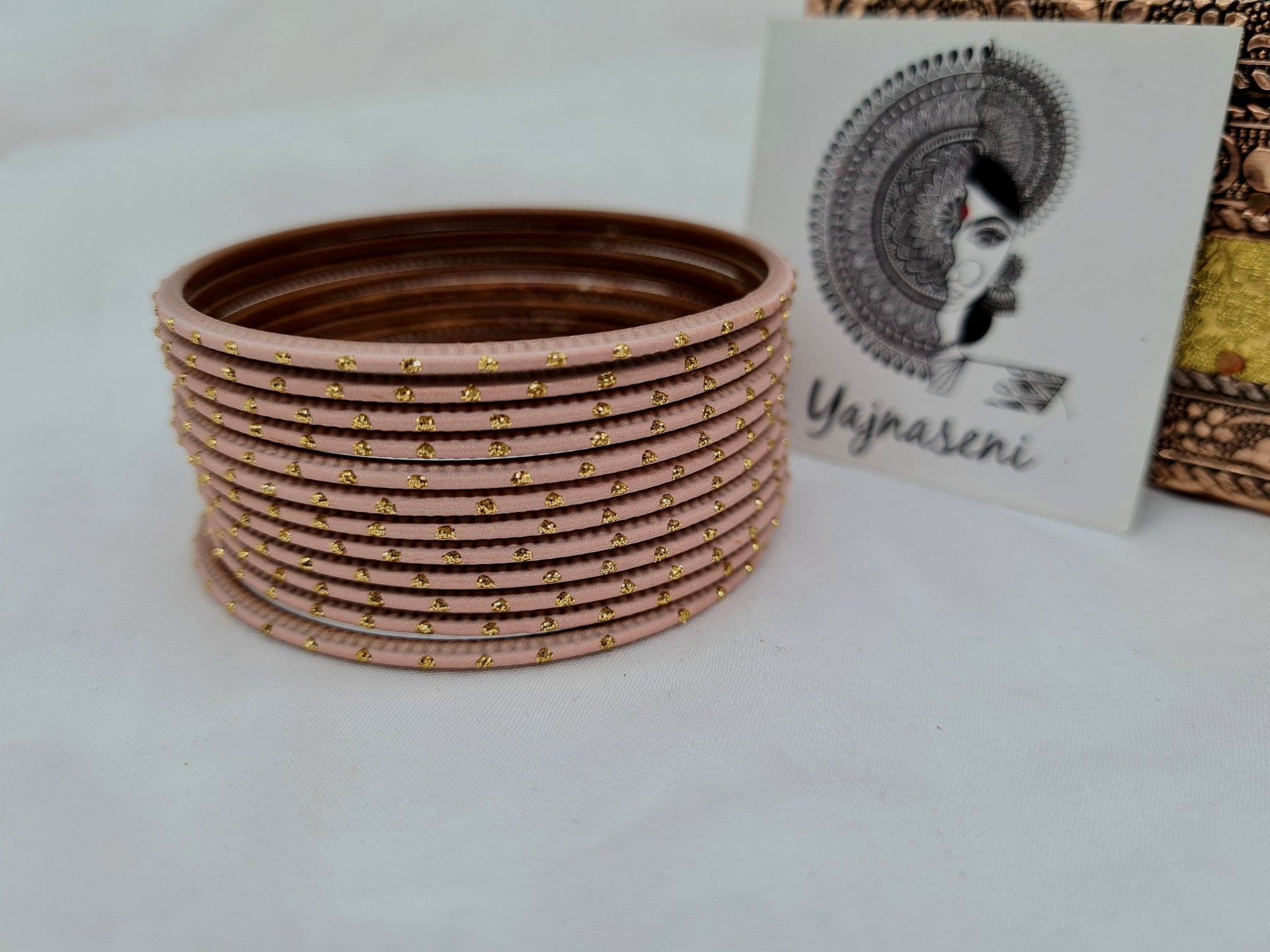 Matte dot Bangles - Old Rose