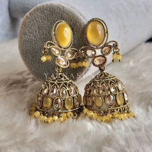 AALIYAH jhumkas (yellow)