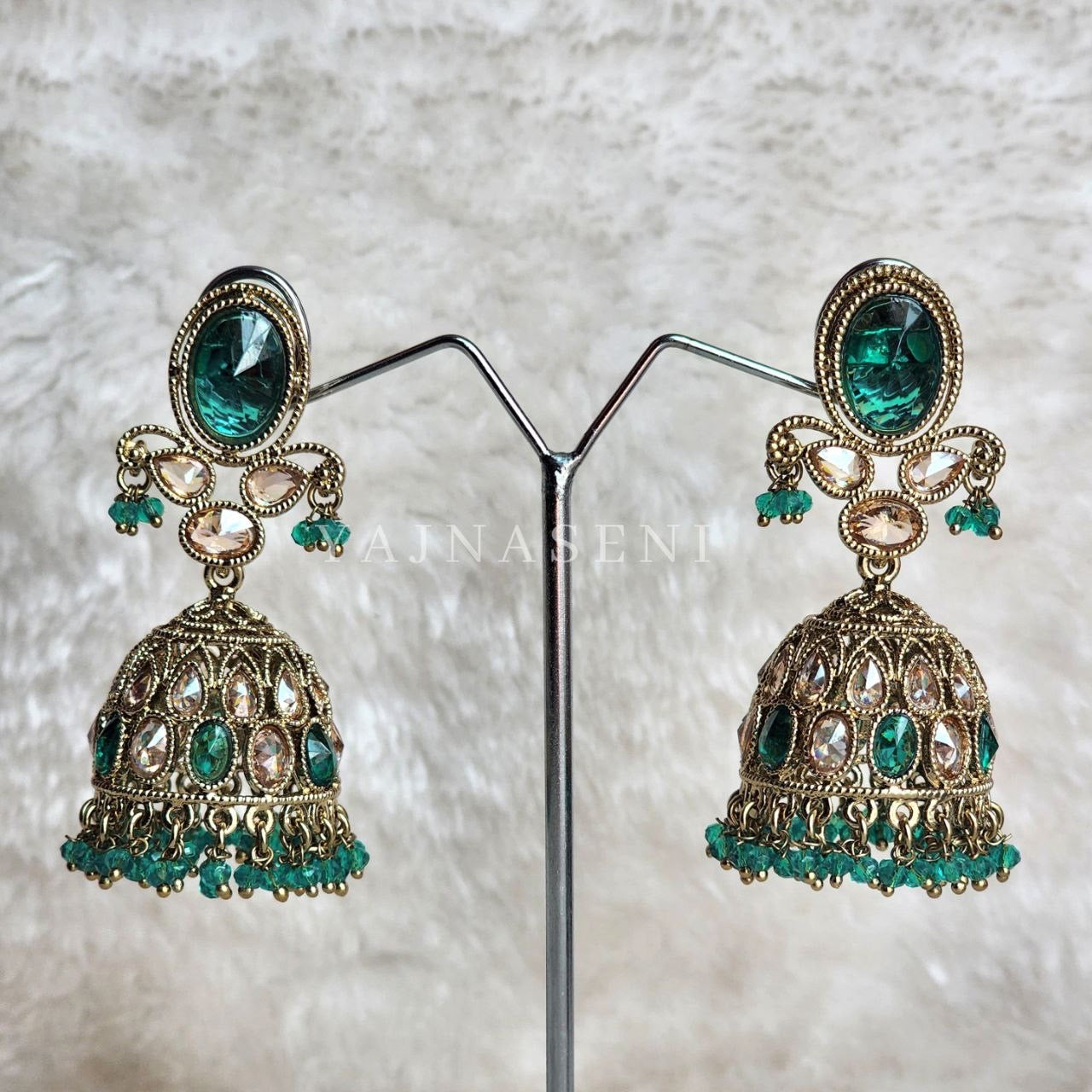 AALIYAH jhumkas (teal)