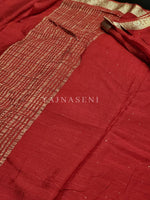 Load image into Gallery viewer, Georgette Sequins Saree x Champagne Gold border : Red
