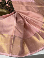 Load image into Gallery viewer, ROSETTE GRANDEUR - Pure Kanjivaram Silk Saree with Gold Zari
