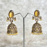 Load image into Gallery viewer, AALIYAH jhumkas (yellow)
