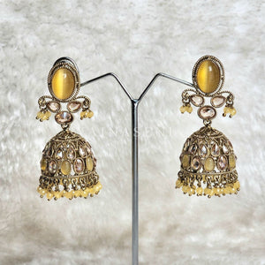 AALIYAH jhumkas (yellow)