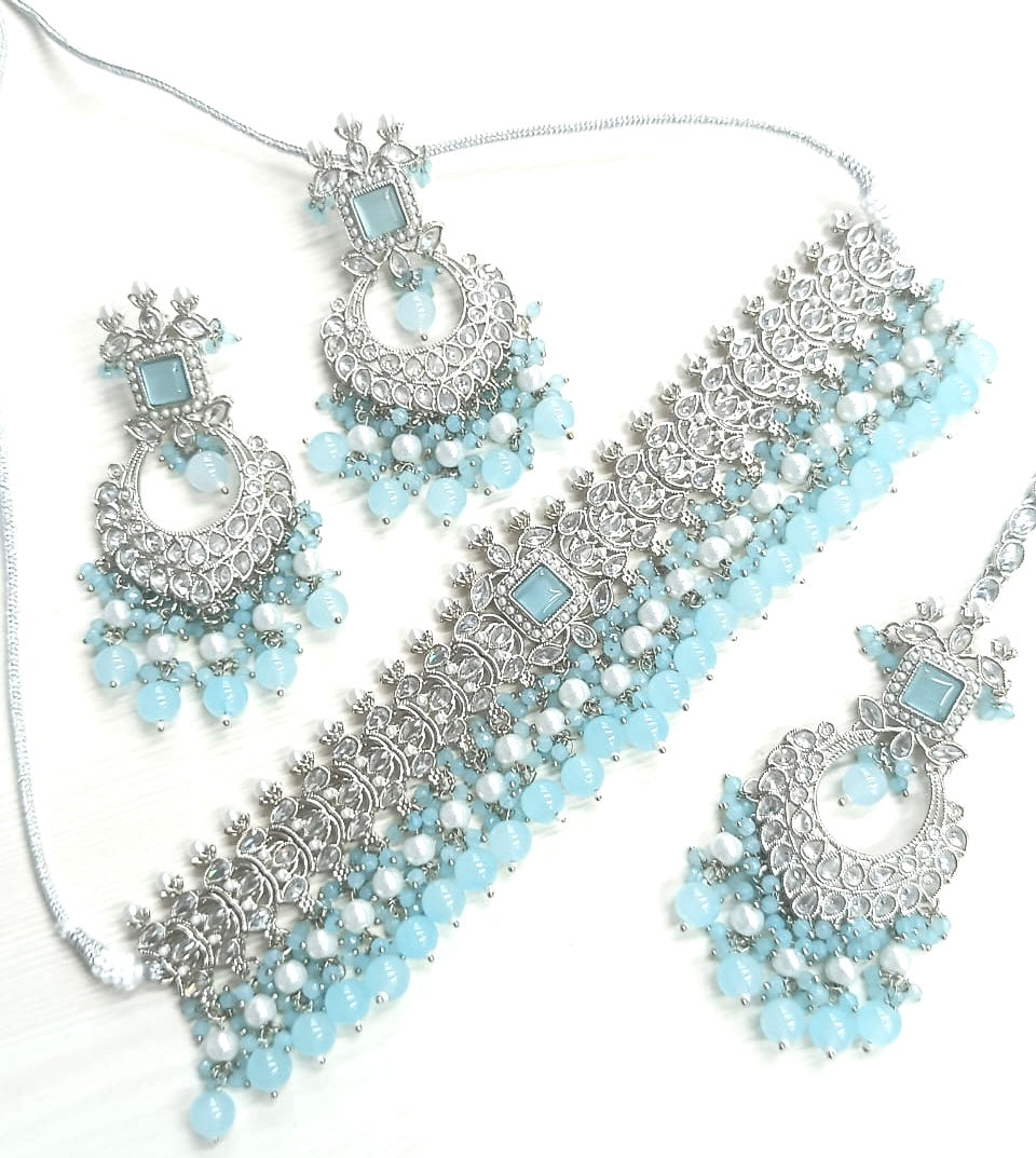 MALAIKA (Silver x Pastel Blue)