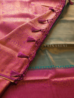 Load image into Gallery viewer, Kubera Pattu Saree - Emerald x Plum

