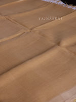 Load image into Gallery viewer, Mangalagiri Cotton Silk Saree - Light Gold
