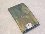 Load image into Gallery viewer, Semi Kanchi Silk x Gold Zari Saree - Sage
