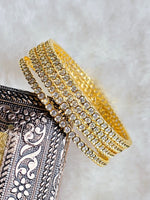 Load image into Gallery viewer, RADHA - set of 4 bangles (White)
