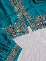 Load image into Gallery viewer, HIRANTHI [2XL/44] - Straight Cut Kurti Set (Turquoise)
