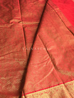 Load image into Gallery viewer, Vaira oosi x Checkered Saree - Dark Red
