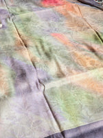 Load image into Gallery viewer, Floral x Kubera Pattu Saree - Grey x Multicolour
