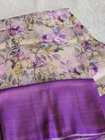 Load image into Gallery viewer, Floral x Kubera Pattu Saree - Purple
