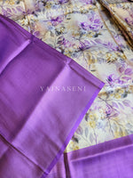 Load image into Gallery viewer, Floral x Kubera Pattu Saree - Purple
