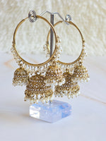 Load image into Gallery viewer, ALEKHYA Jhumkas (White)
