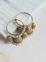 Load image into Gallery viewer, ALEKHYA Jhumkas (White)
