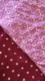 Load image into Gallery viewer, Viscose Dola Silk Saree x Full Zari Work - Pink
