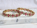 Load image into Gallery viewer, RESHMI - pair of bangles (Ruby)
