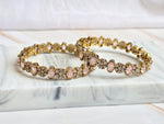 Load image into Gallery viewer, RESHMI - pair of bangles (Rose Quartz)
