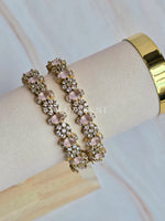 Load image into Gallery viewer, RESHMI - pair of bangles (Rose Quartz)
