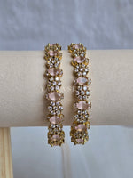 Load image into Gallery viewer, RESHMI - pair of bangles (Rose Quartz)
