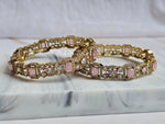 Load image into Gallery viewer, AMRUTA - pair of bangles (Rose Quartz)
