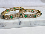 Load image into Gallery viewer, AMRUTA - pair of bangles (Emerald)
