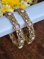Load image into Gallery viewer, AMRUTA - pair of bangles (Rose Quartz)
