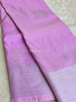 Load image into Gallery viewer, Semi Soft Silk Silver Zari Saree - Lilac
