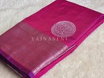 Load image into Gallery viewer, Semi Soft Silk Silver Zari Saree - Berry

