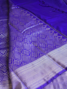 Semi Soft Silk Silver Zari Saree - Royal Blue