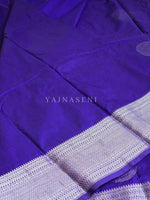 Load image into Gallery viewer, Semi Soft Silk Silver Zari Saree - Royal Blue
