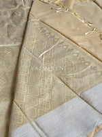 Load image into Gallery viewer, Semi Soft Silk Silver Zari Saree - Cream

