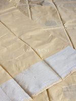 Load image into Gallery viewer, Semi Soft Silk Silver Zari Saree - Cream
