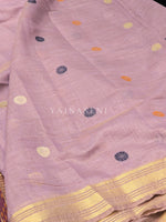 Load image into Gallery viewer, Cotton Silk Saree X Darker Shade Pallu : Mauve x Plum
