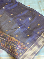 Load image into Gallery viewer, Cotton Silk Saree X Darker Shade Pallu : Seafoam Green x Dark Blue
