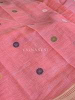 Load image into Gallery viewer, Cotton Silk Saree X Darker Shade Pallu : Rose Pink x Dark Pink

