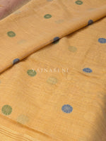 Load image into Gallery viewer, Cotton Silk Saree X Darker Shade Pallu : Mustard x Dark Pink
