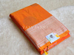 Load image into Gallery viewer, Semi Soft Silk Silver Zari Saree - Burnt Orange

