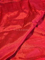 Load image into Gallery viewer, Shimmery Tissue Saree x Lace Border : Red
