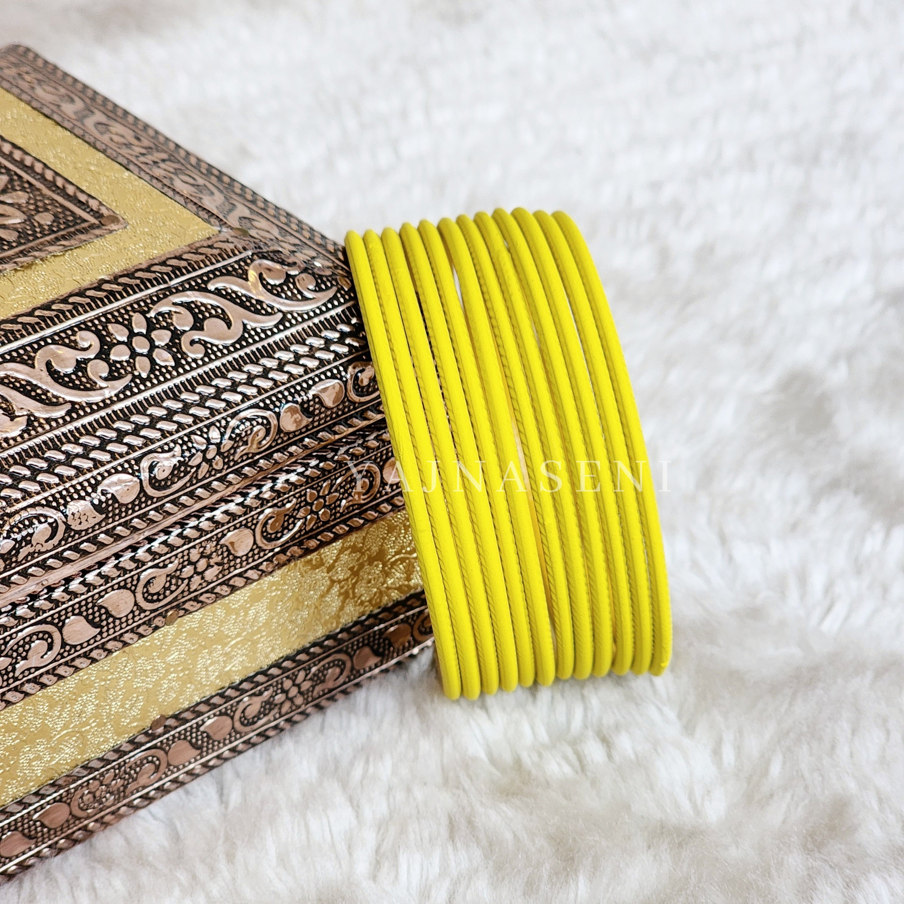 Matte Bangles - Yellow