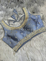 Load image into Gallery viewer, Grey : Readymade blouse [SHREYA]
