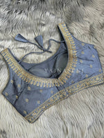 Load image into Gallery viewer, Grey : Readymade blouse [SHREYA]
