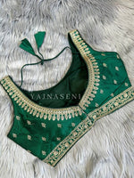 Load image into Gallery viewer, Dark Green : Readymade blouse [SHREYA]
