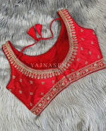 Load image into Gallery viewer, Red : Readymade blouse [SHREYA]
